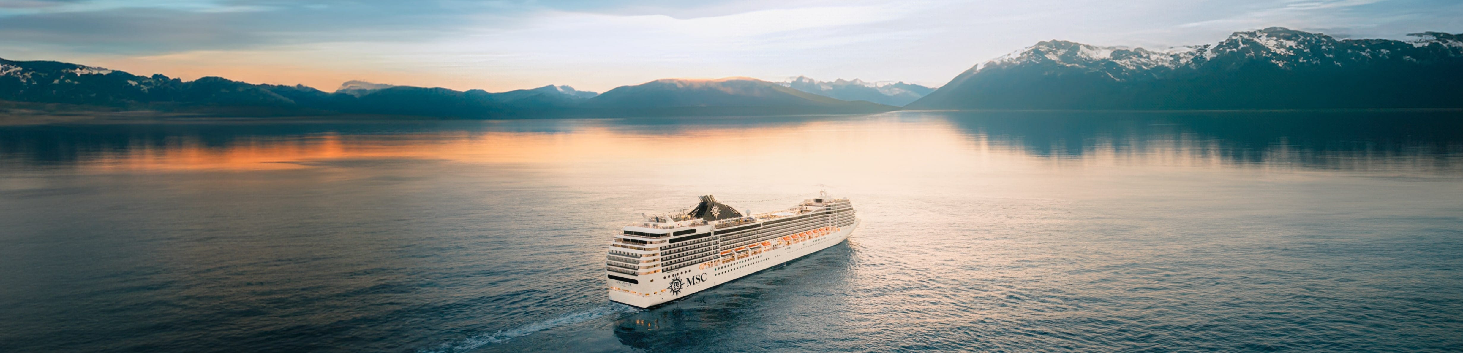MSC Poesia sailing towards the Alaska coastline | MSC Cruises