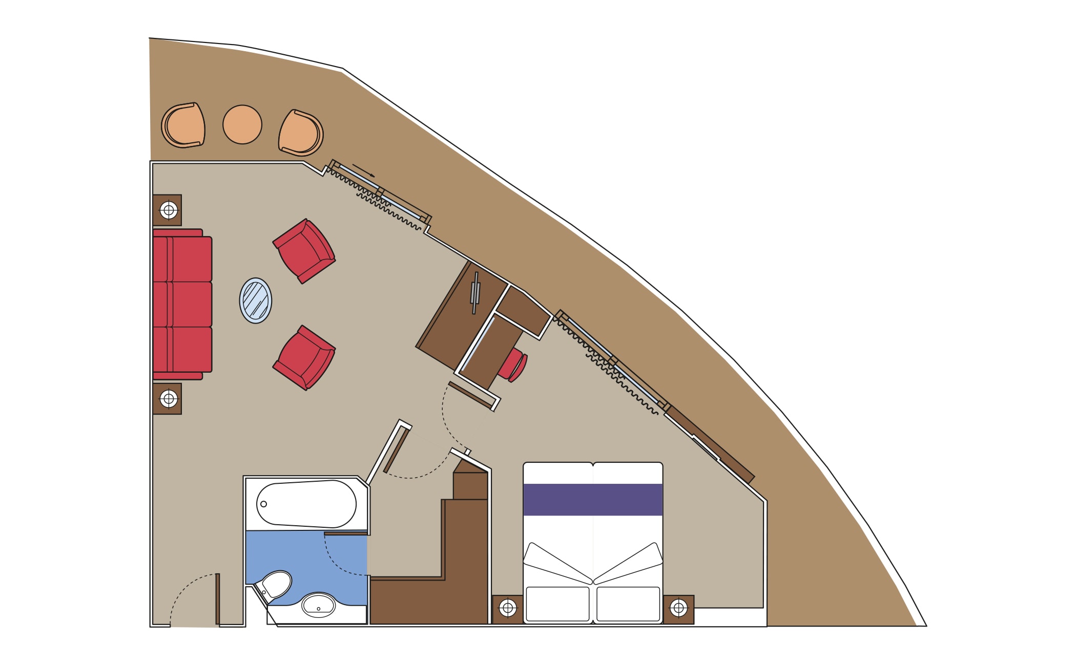 MSC Divina Cabin: Suite With Balcony 11 2d