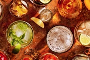 Assorted cocktails and drinks on a table | MSC Cruises
