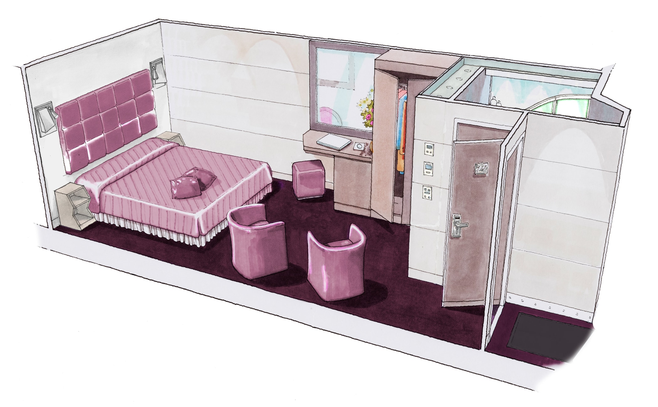 MSC Meraviglia Cabin: Interior 06 3d