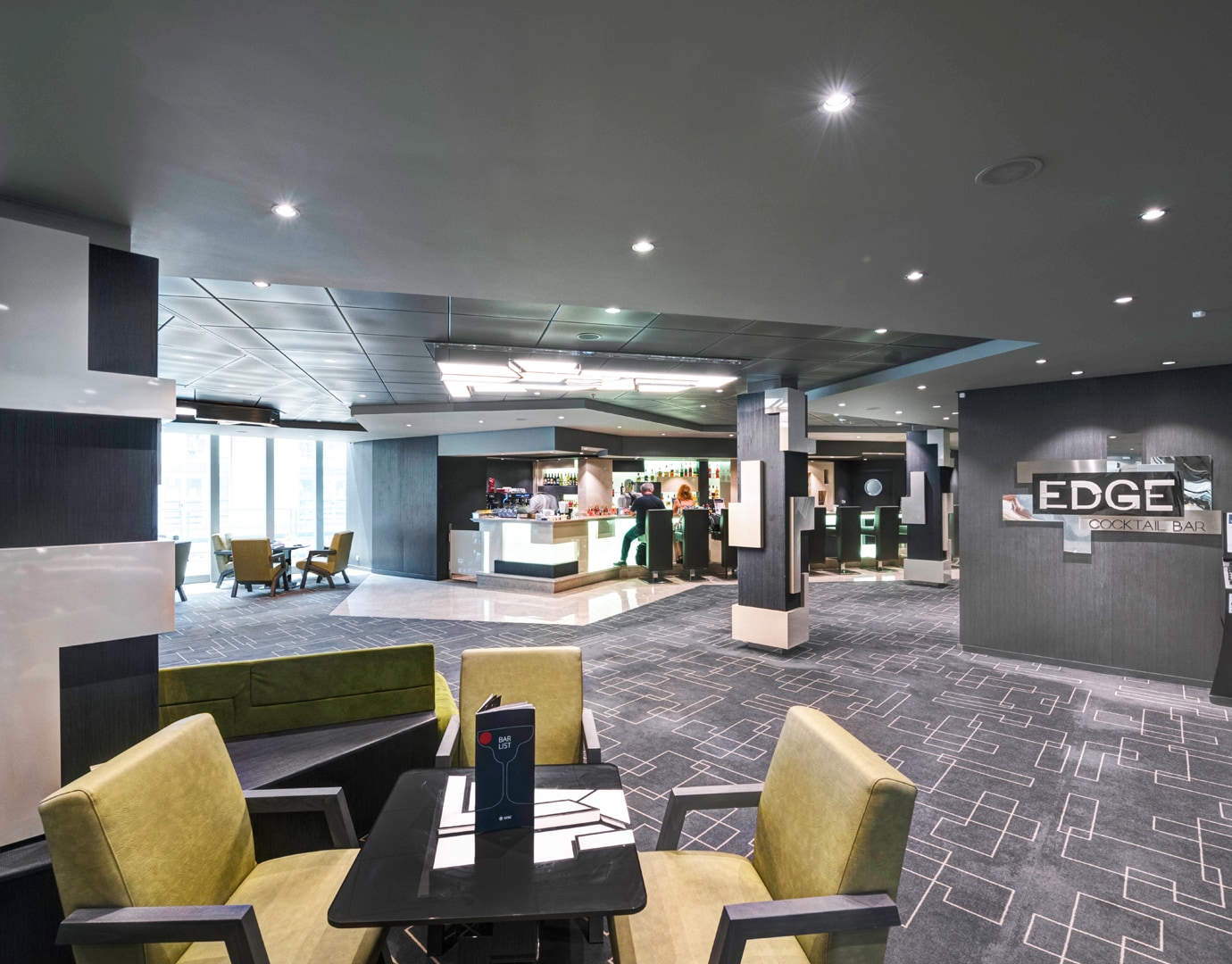 Modern cocktail bar with sleek decor and seating on an MSC cruise ship | MSC Cruises