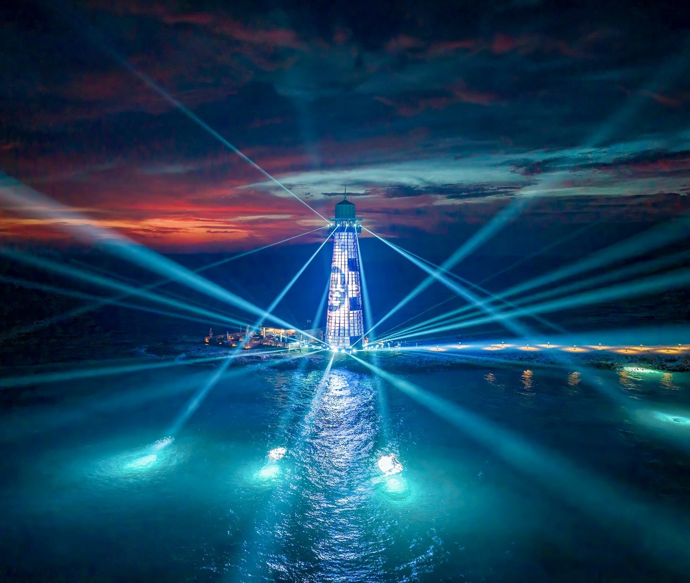 Our spectacular lightshow from the iconic Light house on Ocean Cay | MSC Cruises