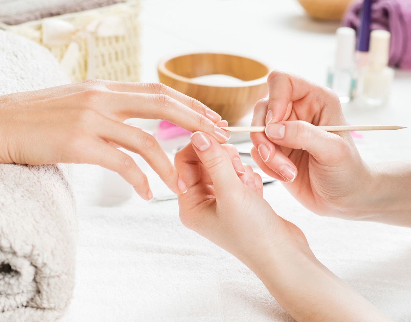 Manicure service in a luxurious spa setting onboard | MSC Cruises