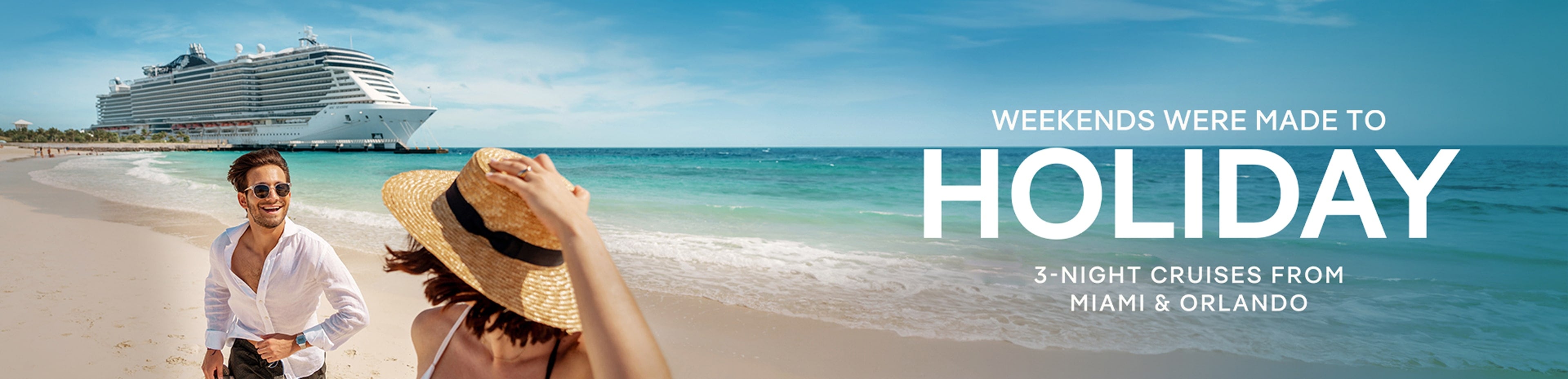Couple at Ocean Cay, Weekends were made to Holiday | MSC Cruises