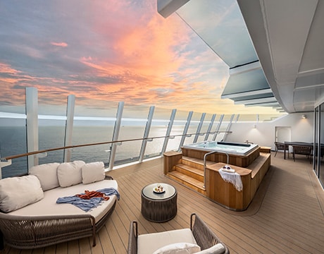 MSC Yacht Club Owner Suite with Whirlpool bath, MSC World Europa | MSC Cruises